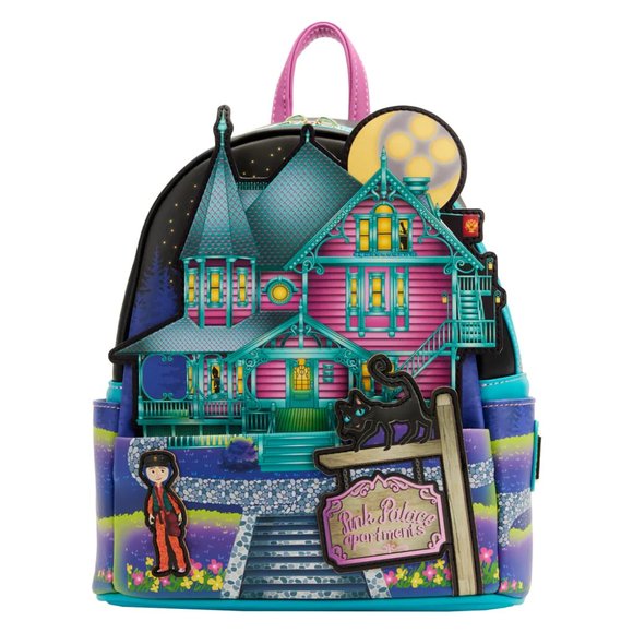 Loungefly Handbags - Loungefly Coraline Glow in the Dark House Mini Backpack